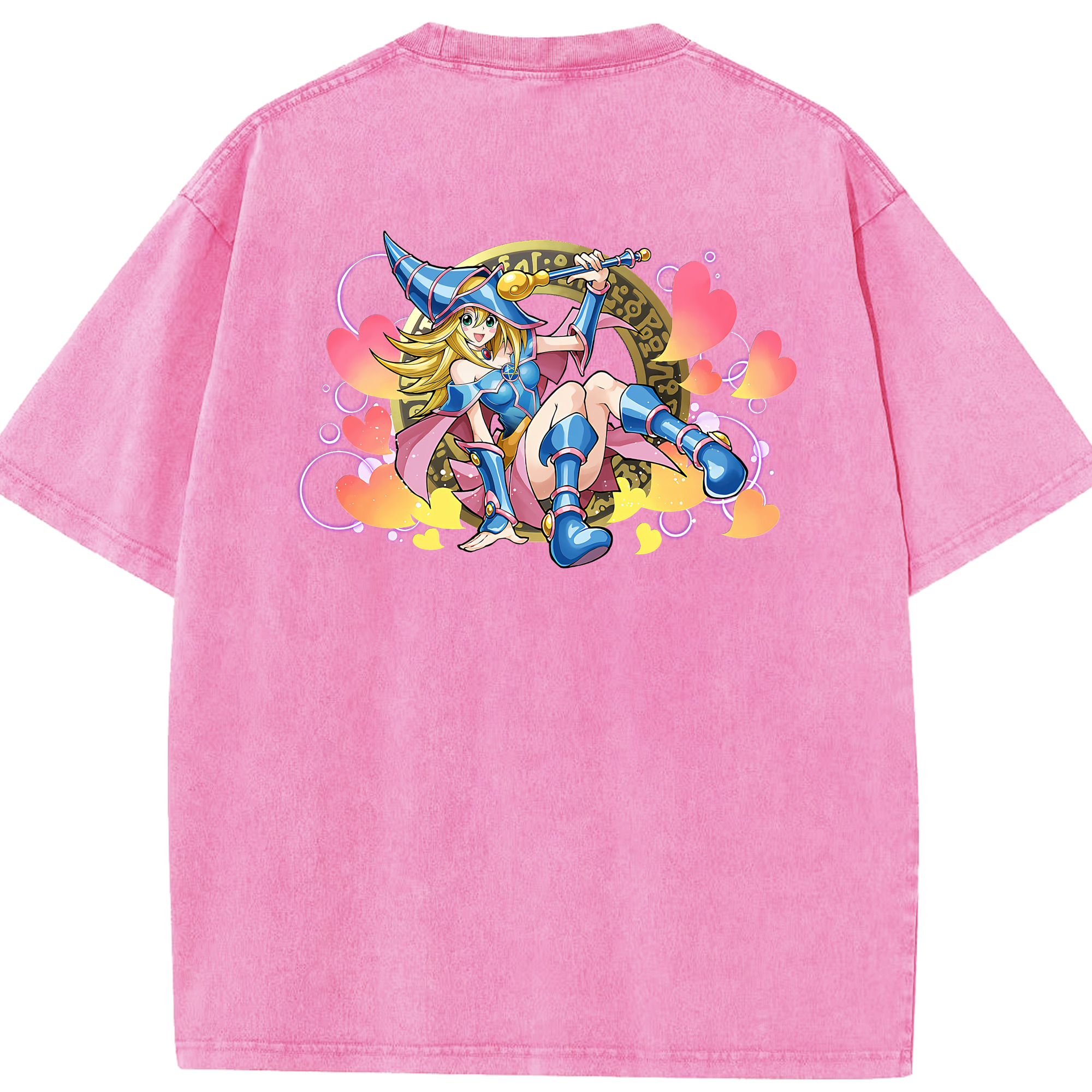 （画像用） 遊☆戯☆王 Yu-Gi-Oh! 綿100% ヴィンテージ風 半袖Tシャツ（背面プリント）